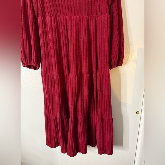 Red Lantern Long Sleeve Midi Dress - Picture 4 of 8